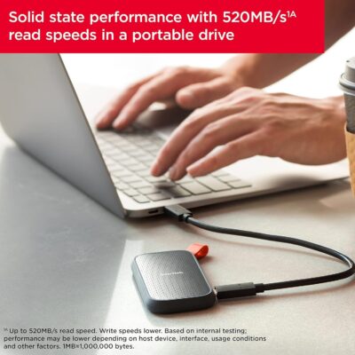 SanDisk 1TB Portable SSD - Up to 800MB/s, USB-C, USB 3.2 Gen 2, Updated Firmware - External Solid State Drive - SDSSDE30-1T00-G26 - Image 15