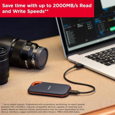SanDisk 4TB Extreme PRO Portable SSD - Up to 2000MB/s - USB-C, USB 3.2 Gen 2x2, IP65 Water and Dust Resistance, Updated Firmware - External Solid State Drive - SDSSDE81-4T00-G25 wholesale