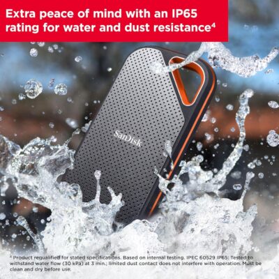 SanDisk 4TB Extreme PRO Portable SSD - Up to 2000MB/s - USB-C, USB 3.2 Gen 2x2, IP65 Water and Dust Resistance, Updated Firmware - External Solid State Drive - SDSSDE81-4T00-G25 wholesale