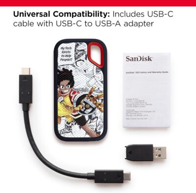 SanDisk 2TB Extreme Portable SSD - Up to 1050MB/s, USB-C, USB 3.2 Gen 2, IP65 Water and Dust Resistance, Updated Firmware - External Solid State Drive - SDSSDE61-2T00-G25 wholesale