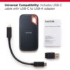 SanDisk 500GB Extreme Portable SSD - Up to 1050MB/s, USB-C, USB 3.2 Gen 2, IP65 Water and Dust Resistance, Updated Firmware - External Solid State Drive - SDSSDE61-500G-G25 wholesale