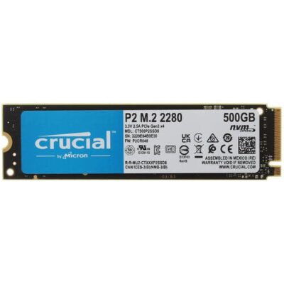 Crucial P2 500GB M.2 2280 NVMe PCIe 3.0 x4 CT500P2SSD8 wholesale
