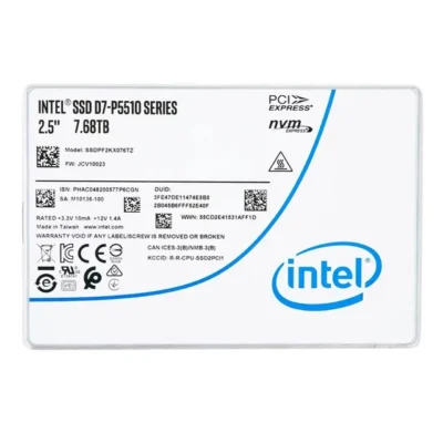 Intel D7-P5510 7.68 TB Solid State Drive - 2.5" Internal - U.2 (SFF-8639) NVMe (PCI Express NVMe 4.0 x4) - Server Device Supported - 14336 TB TBW - 7000 MB/s Maximum Read Transfer Rate - 256-bit wholesale