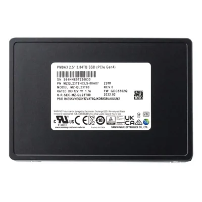 Samsung PM9A3 7.68TB PCIe Gen4 x4 NVMe U.2 Data Center SSD MZ-QL27T60 (MZQL27T6HBLA-00A07) wholesale