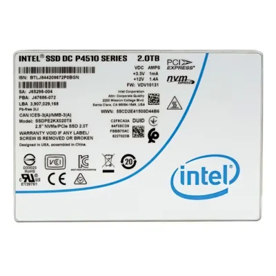 Intel - SSDPE2KX020T801 - Intel DC P4510 2 TB Solid State Drive - 2.5 Internal - PCI Express (PCI Express 3.1 x4) - 3200 Enterprise Solid State Drive wholesale