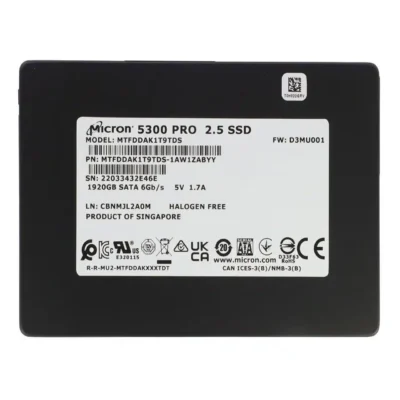 SSD Micron 5300 MAX 1.92TB SATA 2.5" MTFDDAK1T9TDT-1AW1ZABYY (DWPD 5) wholesale