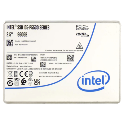 Intel SSD 960GB D5-P5530 Series SSDPF2KX960HZN1 U.2 NVMe Solid-state drive wholesale