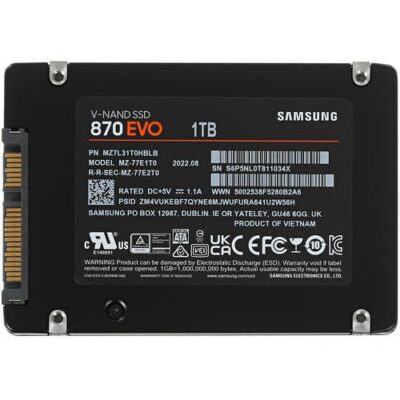 SamSung 870EVO 1TB 2.5" 7mm SATA 3.0 6Gbs MZ-77E1T0BW wholesale