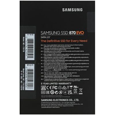 SamSung 870EVO 1TB 2.5" 7mm SATA 3.0 6Gbs MZ-77E1T0BW wholesale