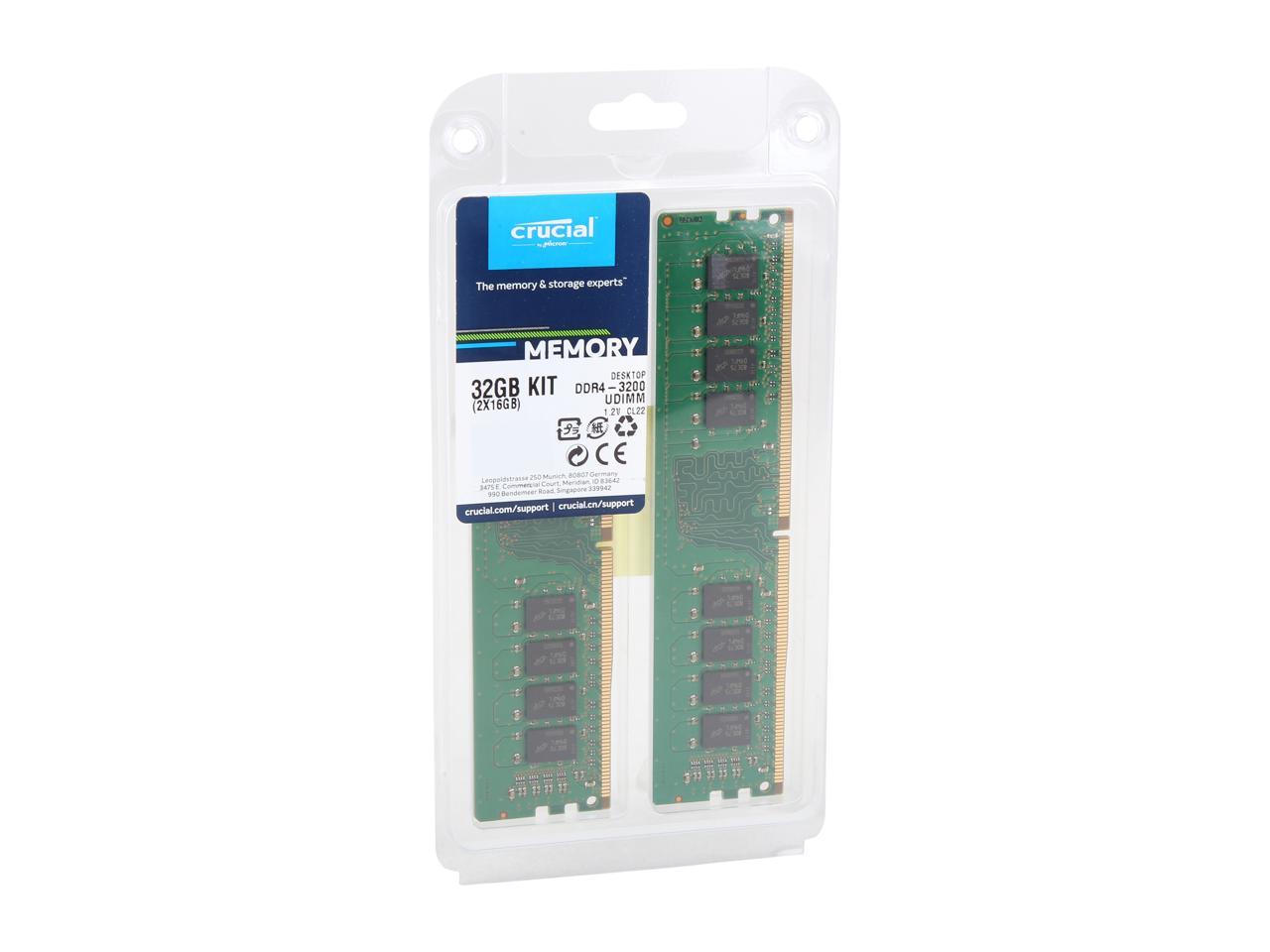Crucial 32GB (2 x 16GB) 288-Pin PC RAM DDR4 3200 (PC4 25600) Desktop Memory Model CT2K16G4DFRA32A - Image 4