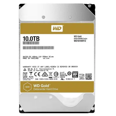 WD Gold WD101KRYZ 10TB SATA 6Gbps 7.2K 256MB 3.5in ENT HDD wholesale