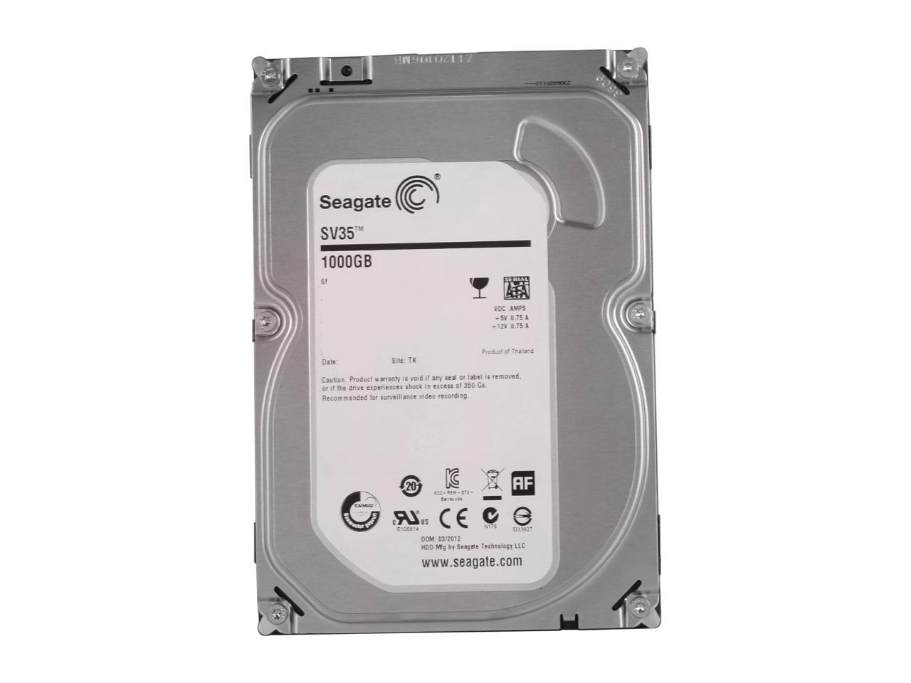 Seagate SV35.6 ST1000VX000 1TB 7200 RPM 64MB Cache SATA 6.0Gb/s 3.5" Surveillance Hard Drive Bare Drive - Image 2