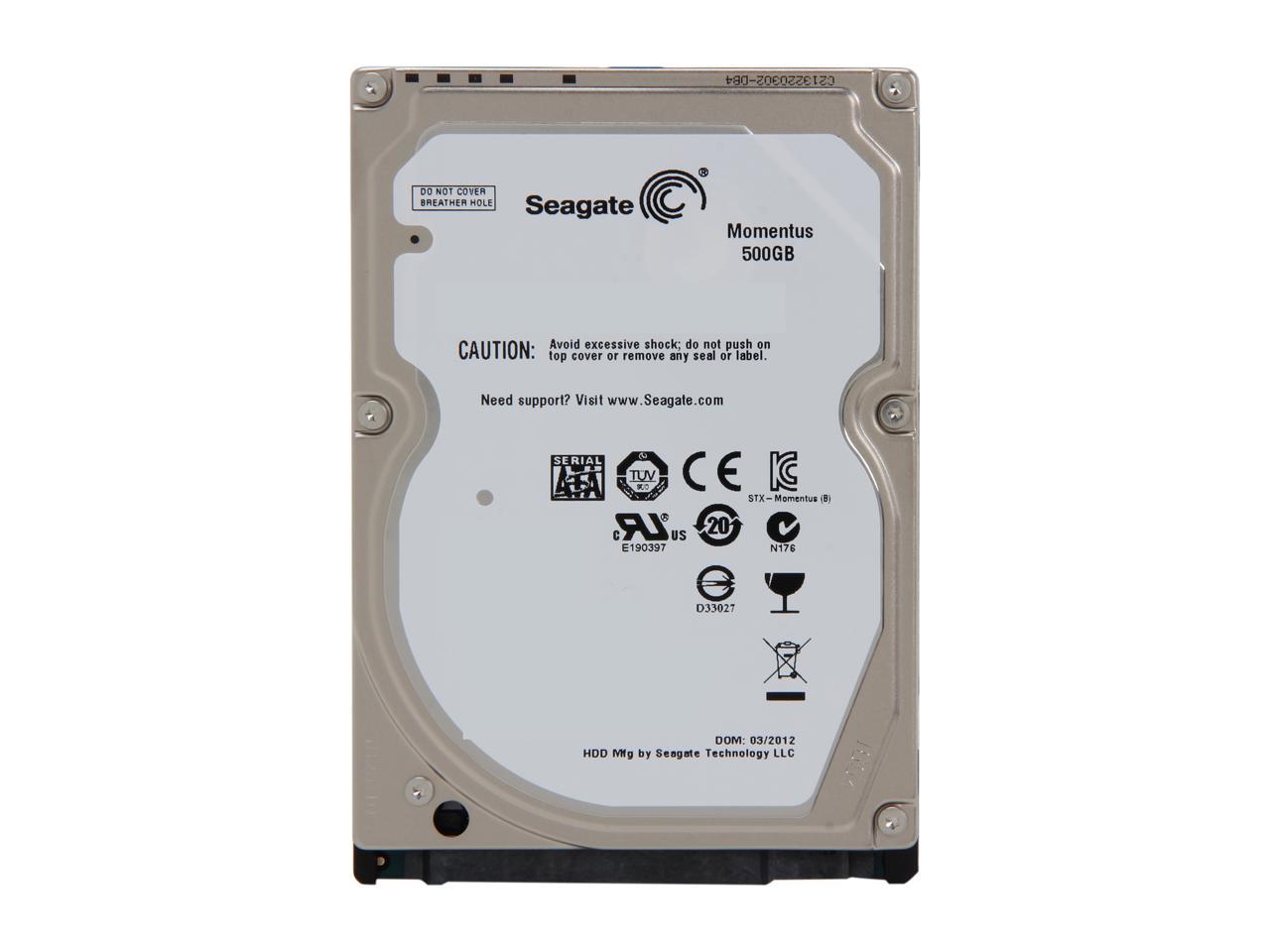 Seagate Momentus 7200.4 ST9500423AS 500GB 7200 RPM 16MB Cache SATA 3.0Gb/s 2.5" Internal Notebook Hard Drive Bare Drive - Image 2