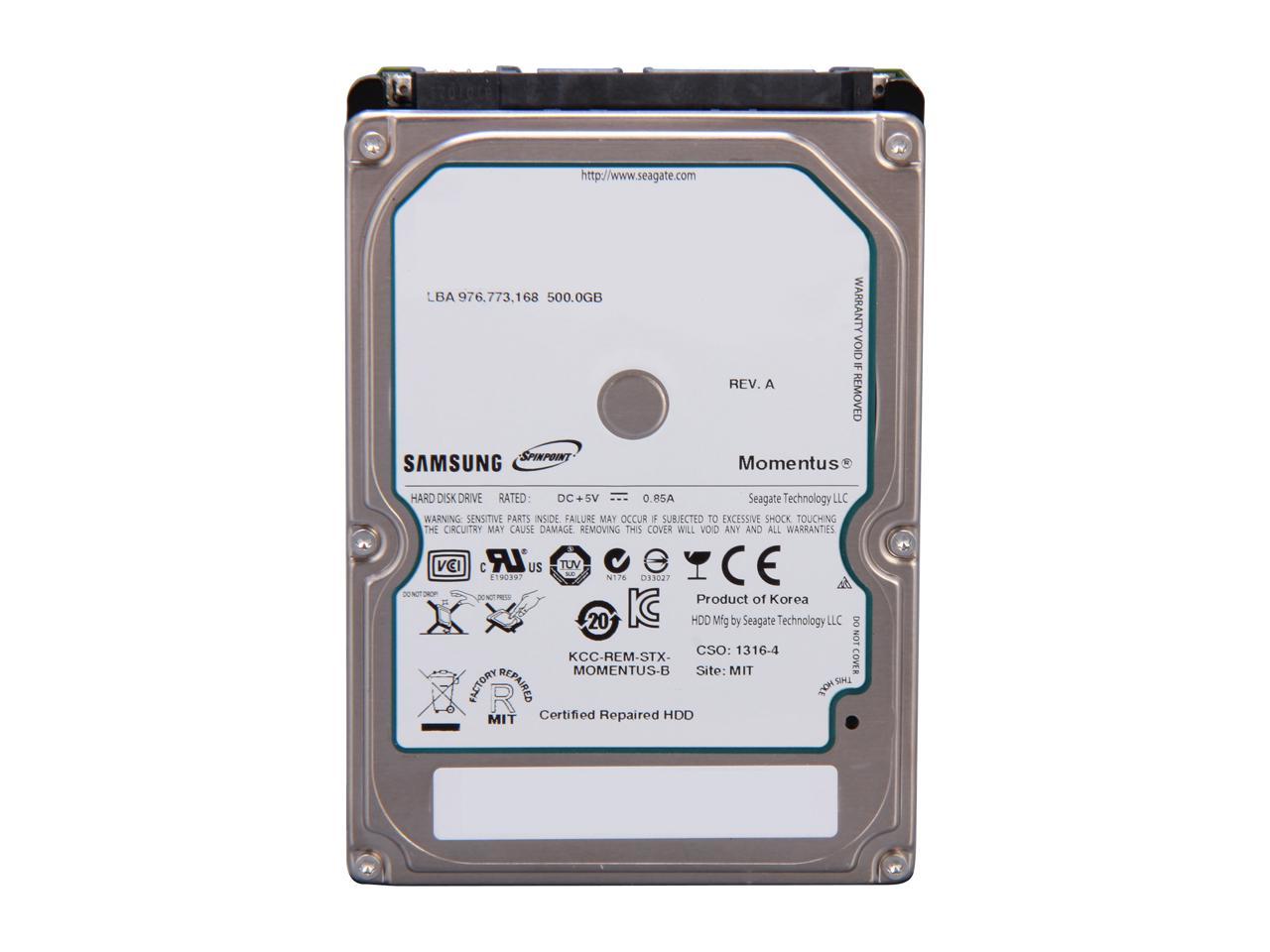 Seagate/SUMSUNG Spinpoint M7E ST500LM011 / HM501II 500GB 5400 RPM 8MB Cache SATA 3.0Gb/s 2.5" Internal Notebook Hard Drive Bare Drive - Image 2