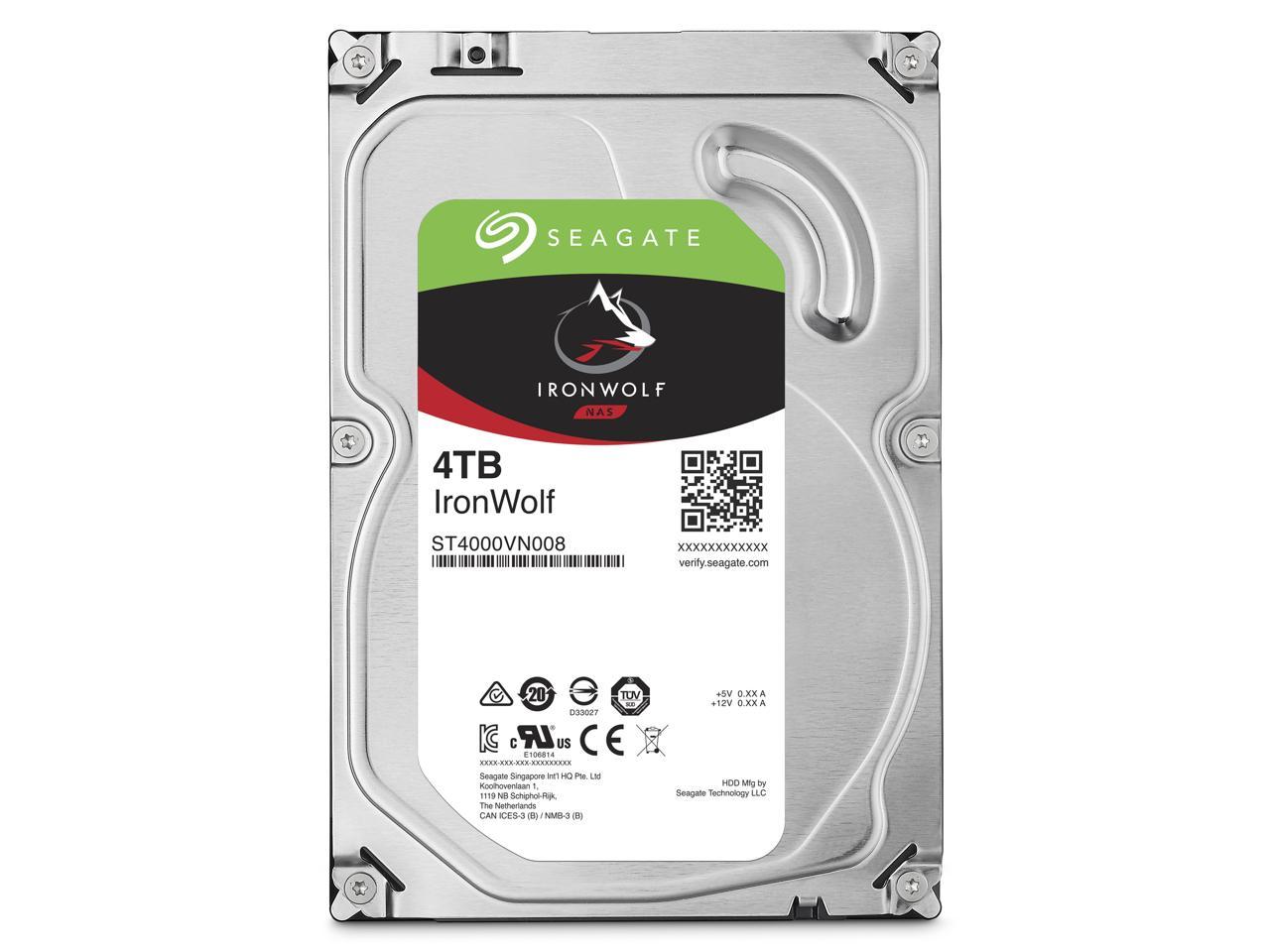 Seagate IronWolf 4TB NAS Hard Drive 5900 RPM 64MB Cache SATA 6.0Gb/s CMR 3.5" Internal HDD for RAID Network Attached Storage ST4000VN008 - Image 2