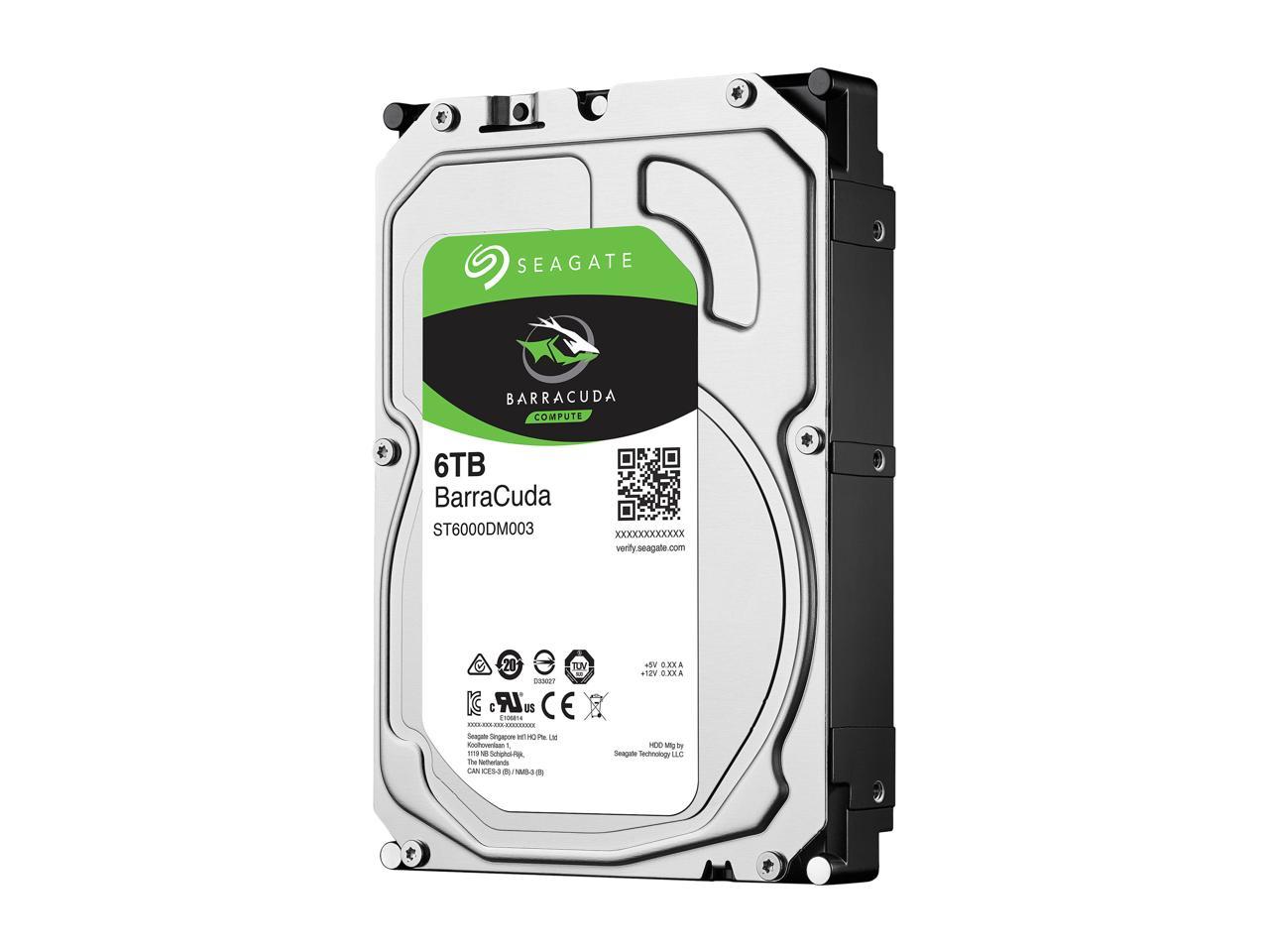 Seagate BarraCuda ST6000DM003 6TB 5400 RPM 256MB Cache SATA 6.0Gb/s 3.5" Internal Hard Drive Bare Drive - Image 2