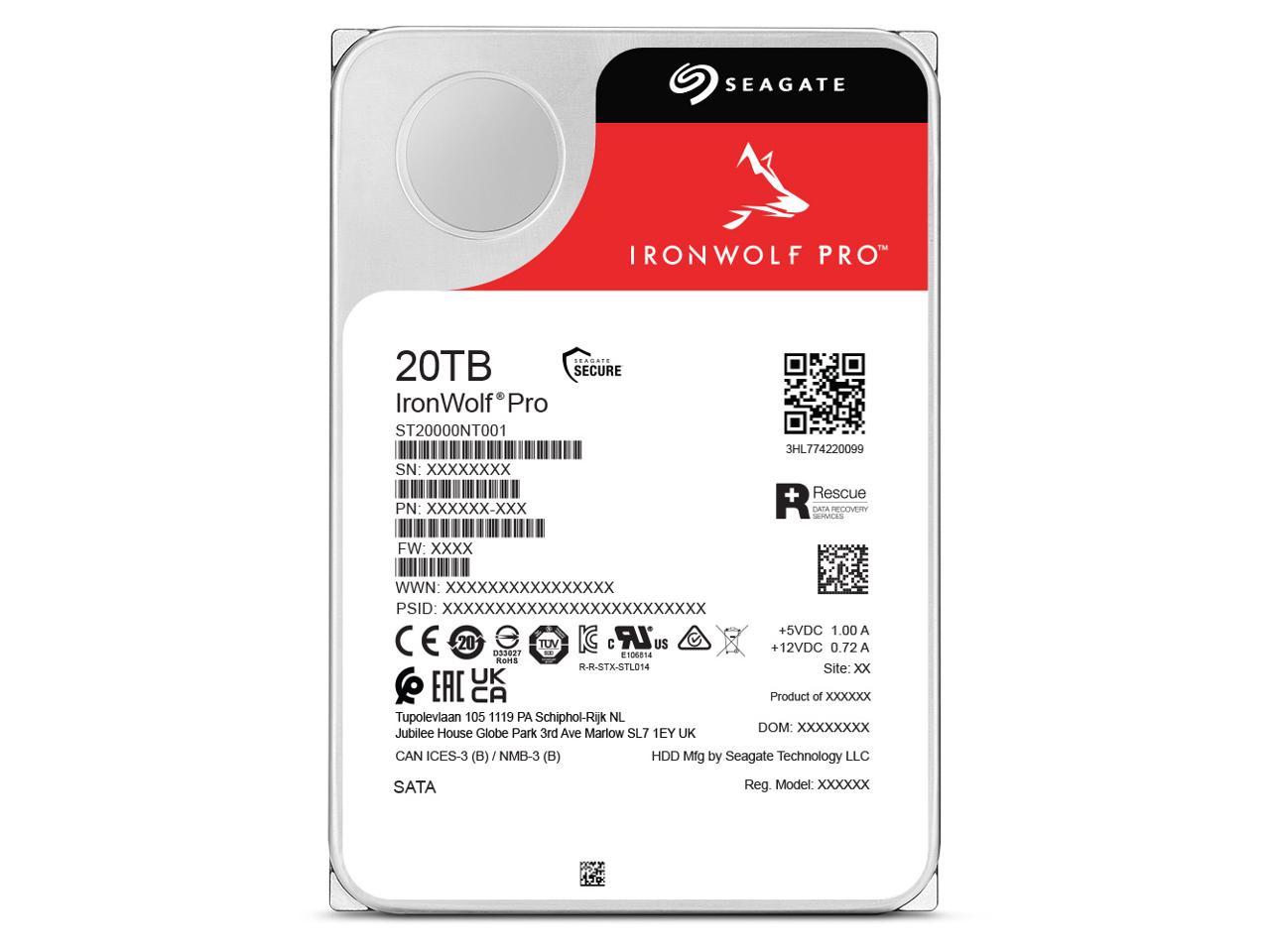 Seagate IronWolf Pro ST20000NT001 20TB 7200 RPM 256MB Cache SATA 6.0Gb/s 3.5" Internal Hard Drive - Image 8