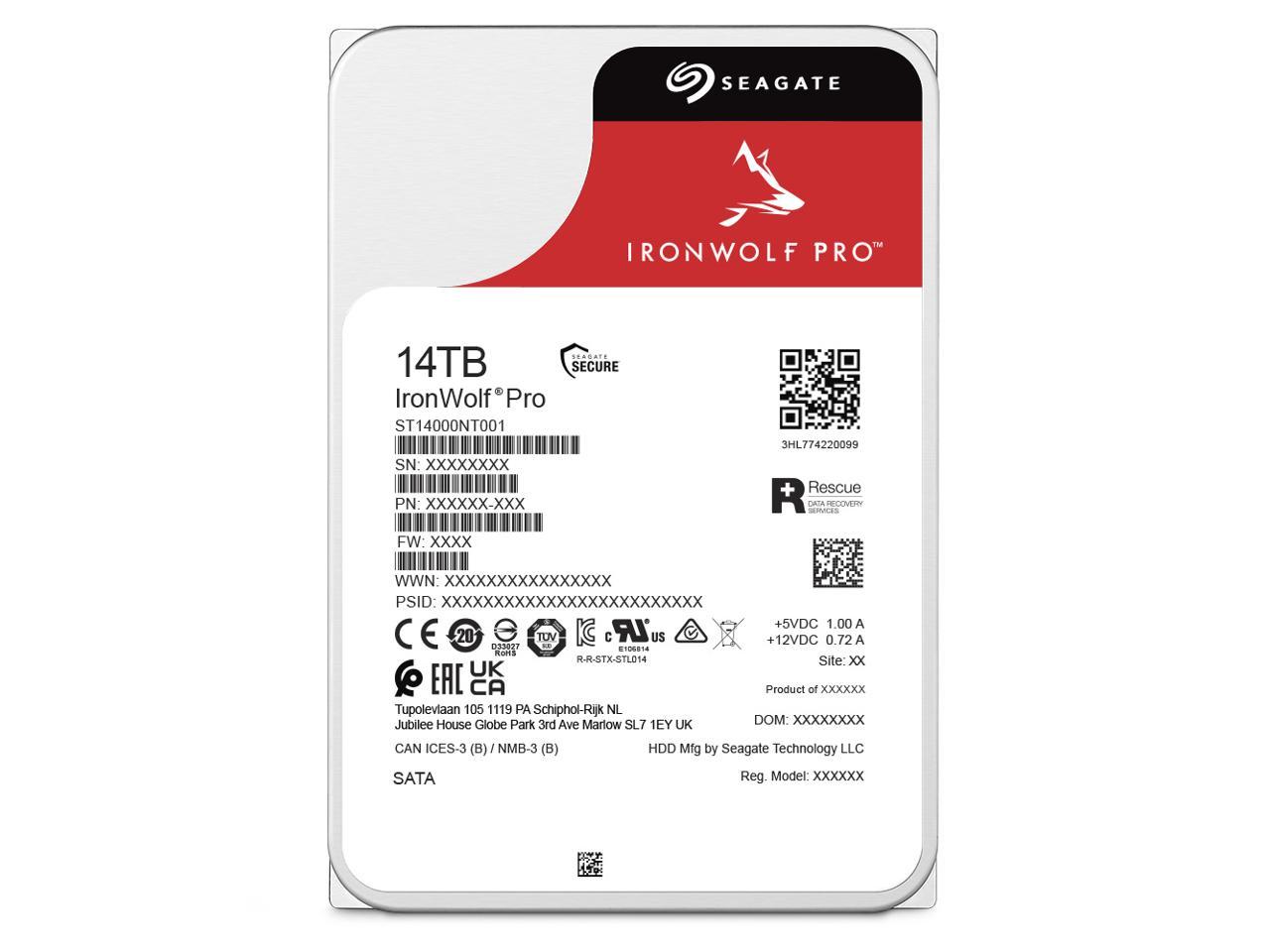Seagate IronWolf Pro ST14000NT001 14TB 7200 RPM 256MB Cache SATA 6.0Gb/s 3.5" Internal Hard Drive - Image 8