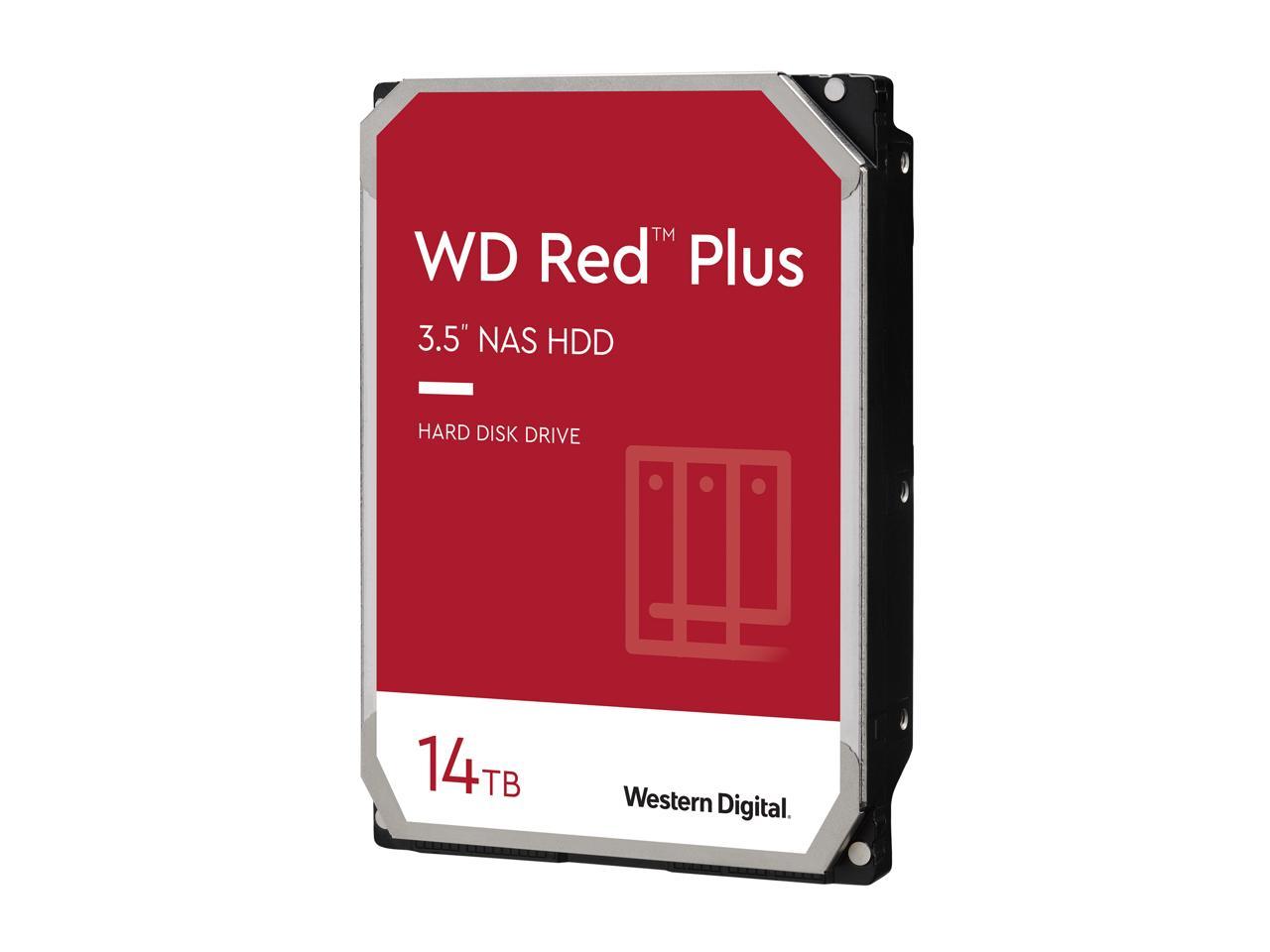 WD Red Plus 14TB NAS Hard Disk Drive - 5400 RPM Class SATA 6Gb/s, CMR, 512MB Cache, 3.5 Inch - WD140EFFX - Image 2