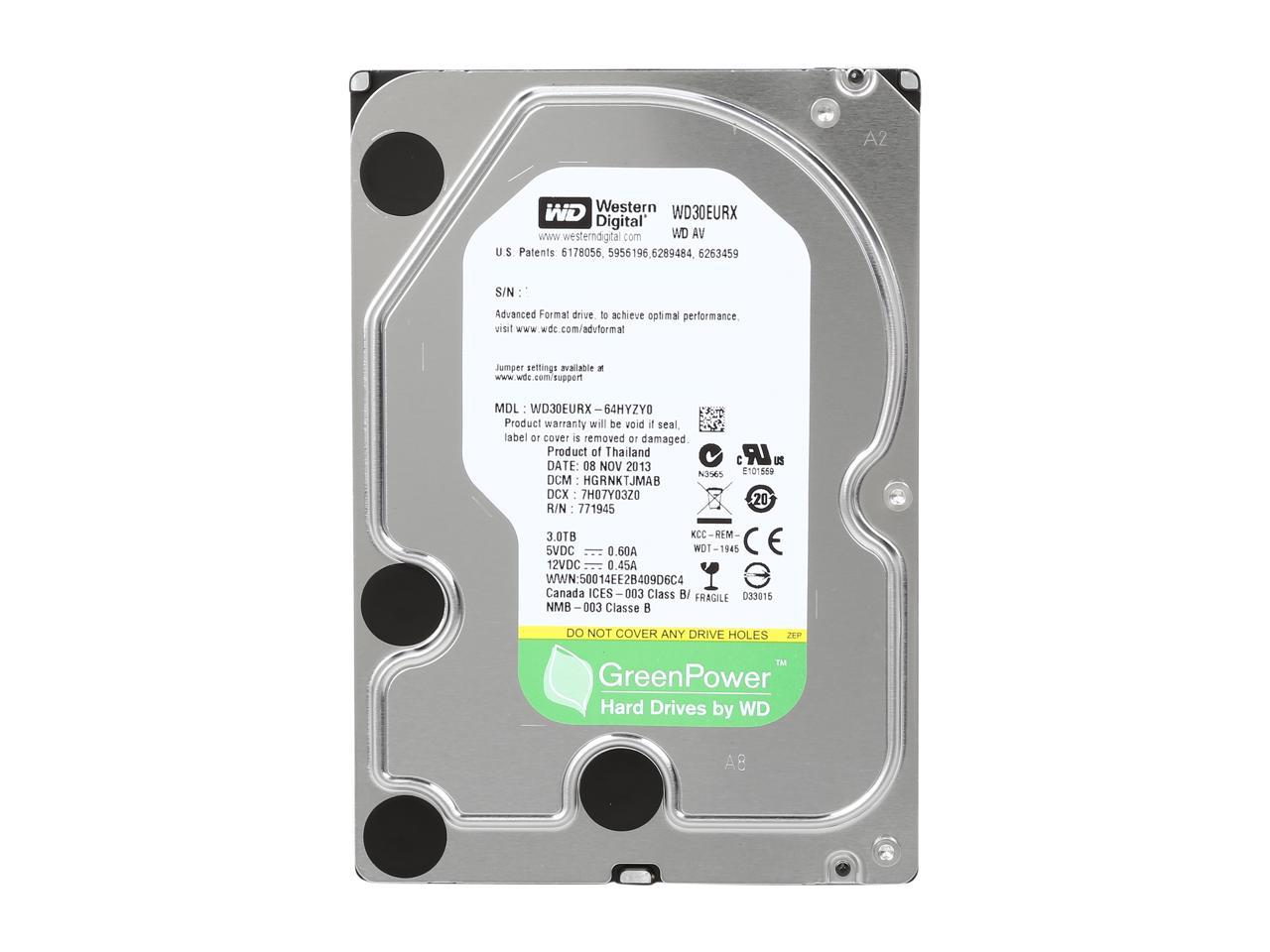 WD AV-GP WD30EURX 3TB IntelliPower 64MB Cache SATA 6.0Gb/s 3.5" Internal Hard Drive - Image 2