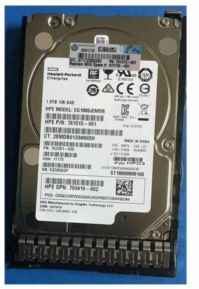 HPE 1.8TB SAS 2.5" 872481-B21 HDD Hard Disk Drive wholesale HPE 1.8TB SAS 2.5" 872481-B21 HDD Hard Disk Drive wholesale