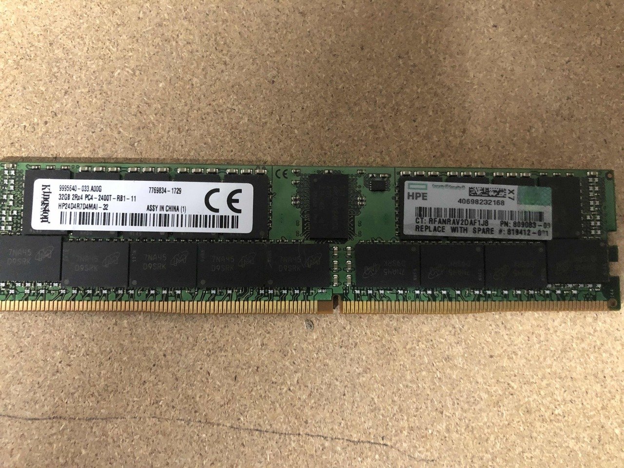 HP HPE 805351 B21 809083 091 2400MHz 288P Dual Rank ECC Reg DDR4 Memory for G9 - Image 2