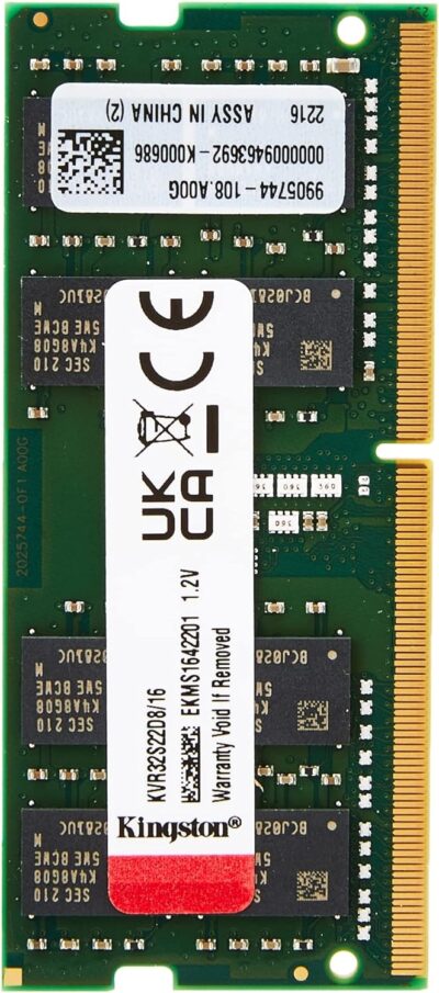 Kingston ValueRAM 8GB 3200MT/s DDR4 Non-ECC CL22 SODIMM 1Rx8 1.2V KVR32S22S8/8 Laptop Memory wholesale Kingston ValueRAM 8GB 3200MT/s DDR4 Non-ECC CL22 SODIMM 1Rx8 1.2V KVR32S22S8/8 Laptop Memory wholesale