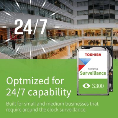 Toshiba 4TB S300 Surveillance HDD - 3.5 SATA Internal Hard Drive Supports up to 64 HD cameras at a 180TB/Year workload (HDWT840UZSVA) wholesale
