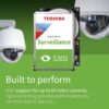 Toshiba 4TB S300 Surveillance HDD - 3.5 SATA Internal Hard Drive Supports up to 64 HD cameras at a 180TB/Year workload (HDWT840UZSVA) wholesale Toshiba 4TB S300 Surveillance HDD - 3.5 SATA Internal Hard Drive Supports up to 64 HD cameras at a 180TB/Year workload (HDWT840UZSVA) wholesale