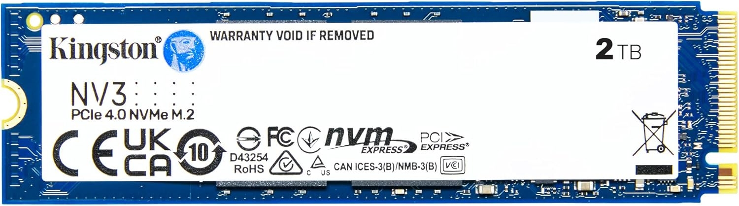 Kingston NV3 2TB M.2 2280 NVMe SSD | PCIe 4.0 Gen 4x4 | Up to 6000 MB/s | SNV3S/2000G - Image 2