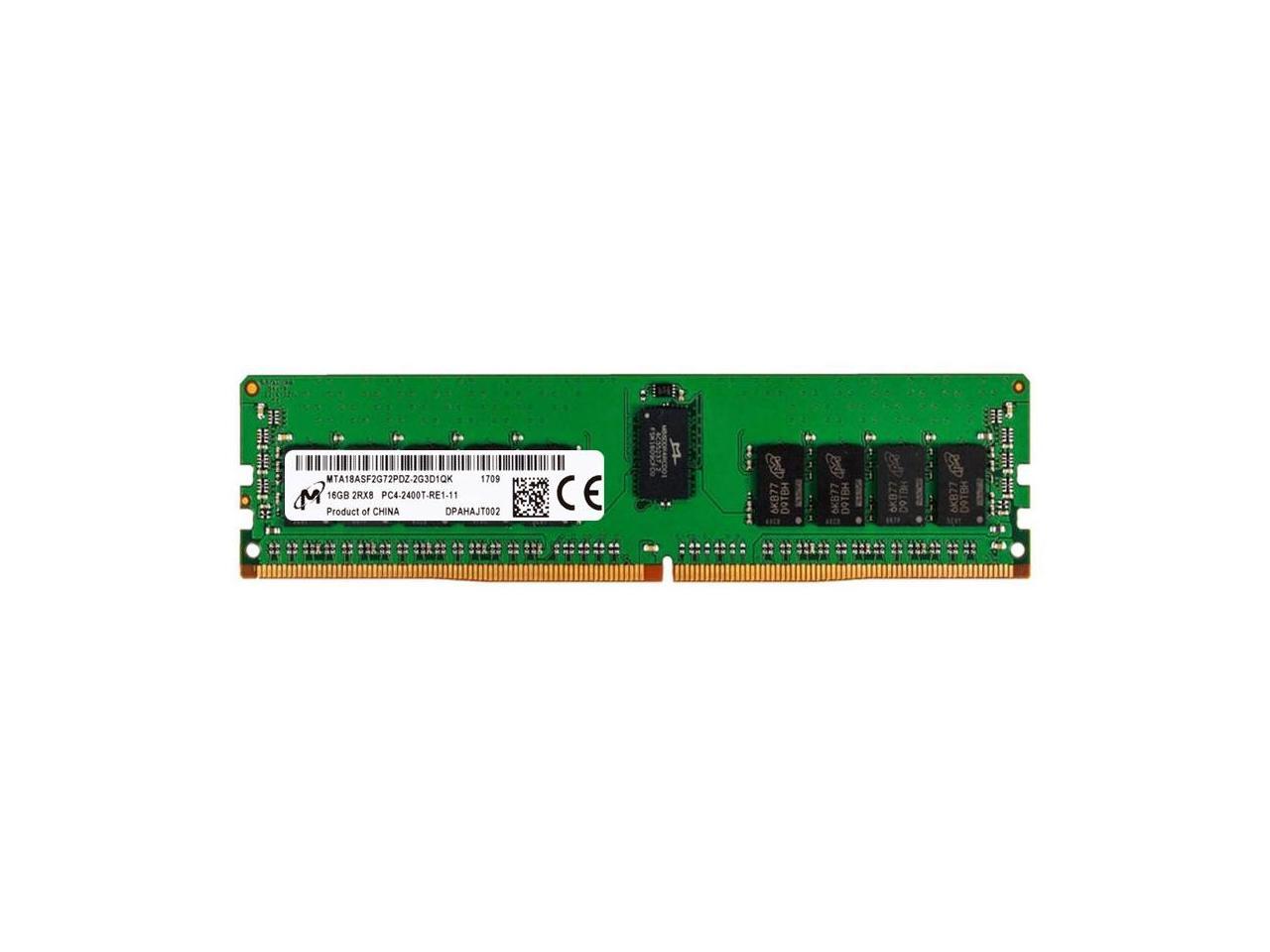Micron MTA18ASF2G72PDZ-2G3D1 16GB PC4-19200 DDR4-2400MHz ECC Registered CL17 288-Pin DIMM 1.2V Dual Rank Memory Module - Image 2