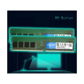 Crucial 32GB (2x16GB) DDR4 UDIMM 3200MHz PC4-25600 CL22 Single Rank Desktop PC Memory RAM CT16G4DFRA320.C8FE