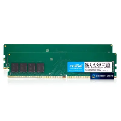 Crucial 32GB(2X16GB) 288-pin DDR4-3200MHz PC4-25600 CT16G4DFS832A.M8FE  UDIMM Desktop Memory wholesale
