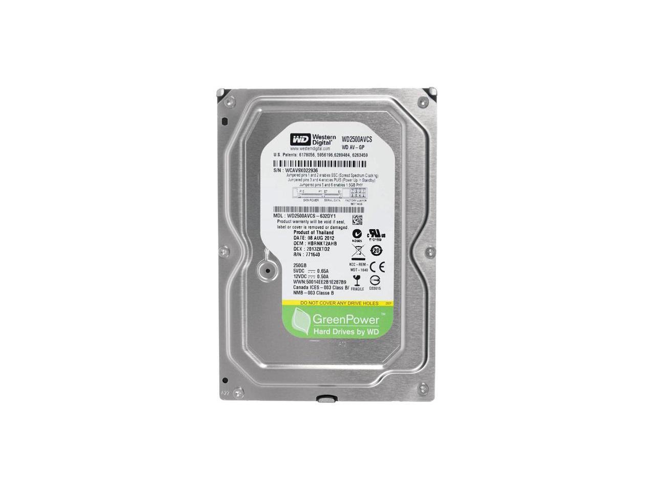 WD AV-GP WD2500AVCS 250GB 16MB Cache SATA 3.0Gb/s 3.5" Internal Hard Drive Bare Drive - Image 4