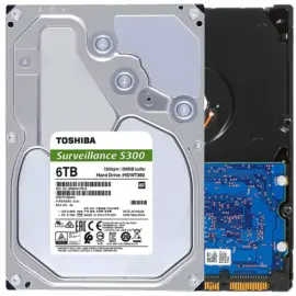 Toshiba 6TB S300 Surveillance 3.5" SATA Internal Hard Drive. 24/7 Operation, Supports 64 cameras,256MB Cache, 180TB/Year workload,SMR (HDWT860UZSVA)
