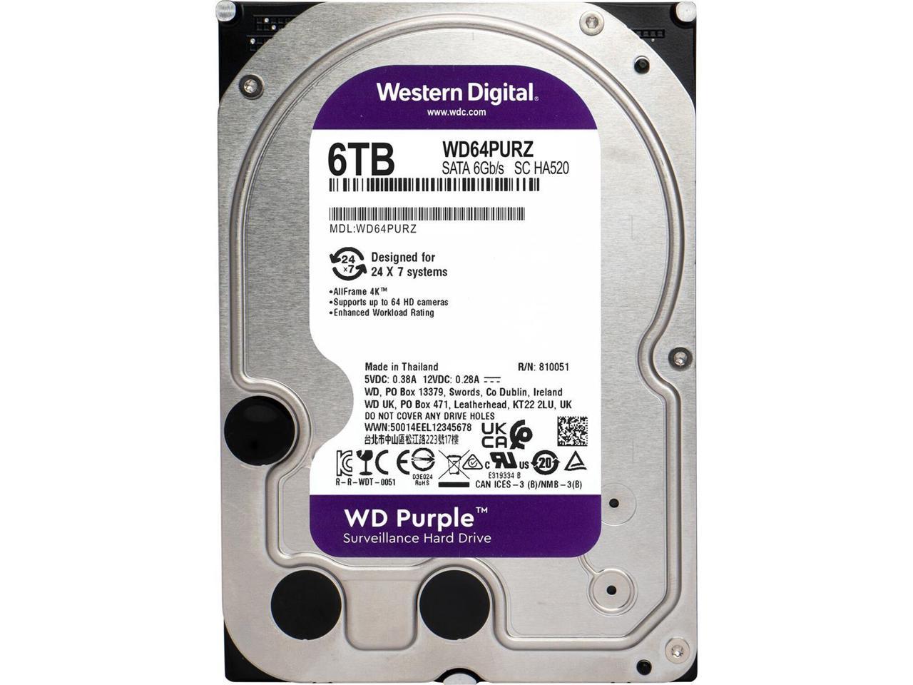Western Digital Purple Surveillance 3.5-inch 5400rpm SATA Internal Hard Drive 6TB (WD64PURZ) - Image 10