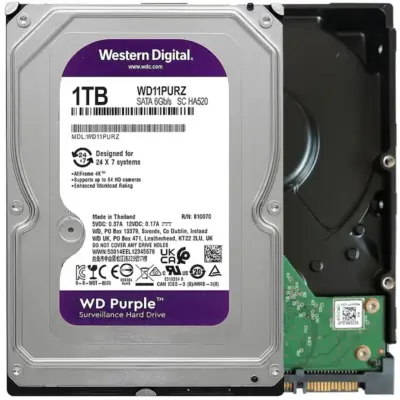 Western Digital 1TB WD11PURZ WD Purple Surveillance Internal Hard Drive HDD - SATA 6 Gb/s, 64 MB Cache, 3.5" wholesale