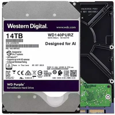WD Purple 14TB 3.5" SATA 7200rpm Internal Hard Drive WD140PURZ wholesale WD Purple 14TB 3.5" SATA 7200rpm Internal Hard Drive WD140PURZ wholesale