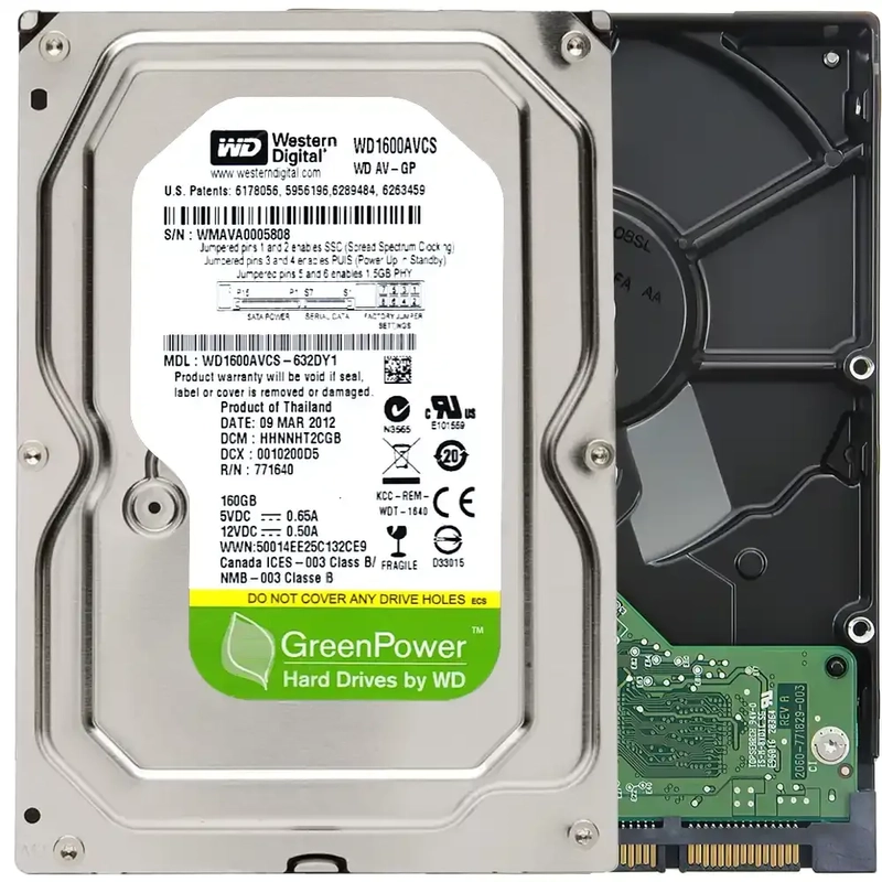 Western Digital AV-GP WD1600AVCS 160 GB 3.5" Internal Hard Drive
