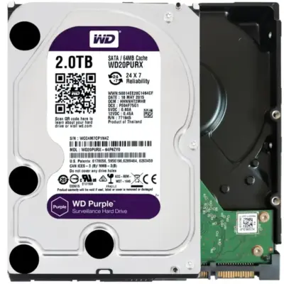 WD Purple 2TB Surveillance Hard Disk Drive - 5400 RPM Class SATA 6Gb/s 64MB Cache 3.5 Inch WD20PURX wholesale WD Purple 2TB Surveillance Hard Disk Drive - 5400 RPM Class SATA 6Gb/s 64MB Cache 3.5 Inch WD20PURX wholesale