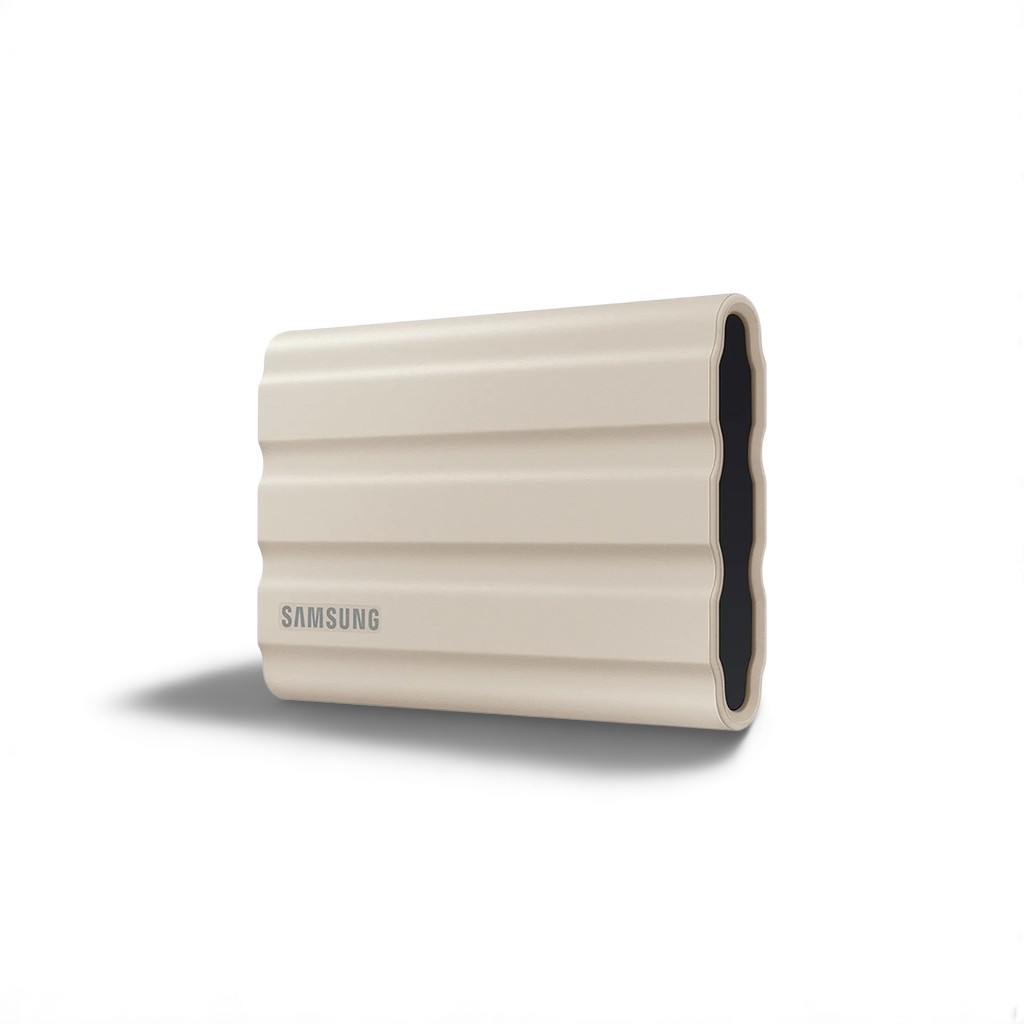 Samsung T7 Shield Portable SSD 1 TB - USB 3.2 Gen.2 External SSD Beige (MU-PE1T0K/EU)