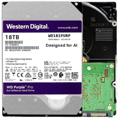 WD Purple Pro WD181PURP 18TB 7200 RPM 512MB Cache SATA 6.0Gb/s 3.5" Internal Hard Drive wholesale WD Purple Pro WD181PURP 18TB 7200 RPM 512MB Cache SATA 6.0Gb/s 3.5" Internal Hard Drive wholesale
