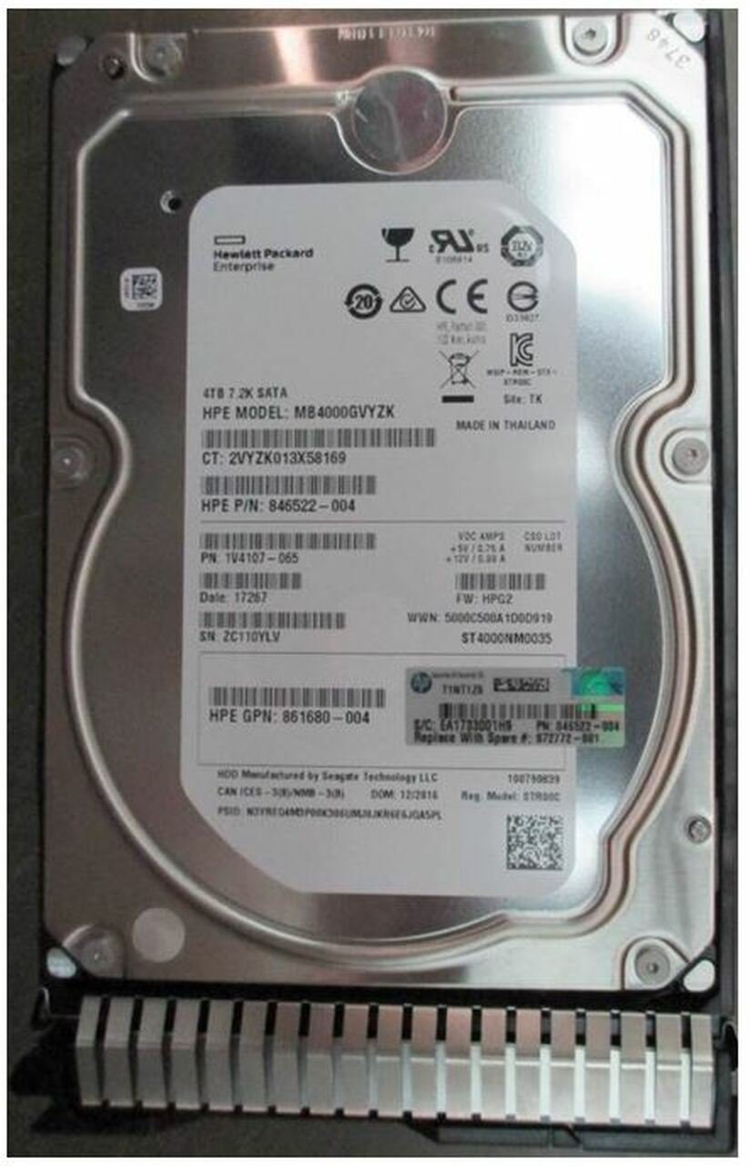 HPE 4TB 3.5" 872491-B21 HDD Hard Disk Drive - Image 2
