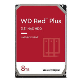 Western Digital 8TB WD Red Plus NAS Internal Hard Drive HDD - 5640 RPM, SATA 6 Gb/s, CMR, 256 MB Cache, 3.5" - WD80EFPX